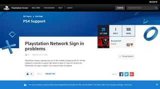 Playstation Network Sign in problems - PlayStation Forum
