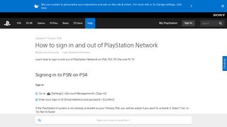 How to sign in and out of PlayStation Network