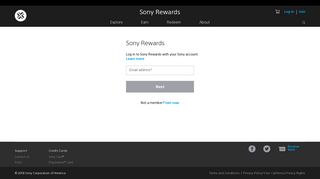 Account Login - Sony Rewards