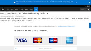 How to use a credit or debit card on PlayStation 4