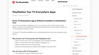 PlayStation Vue TV Everywhere Apps – The Streamable