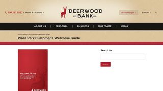 Plaza Park Customer's Welcome Guide - Deerwood Bank