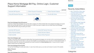 Plaza Home Mortgage Bill Pay, Online Login, Customer Support ...