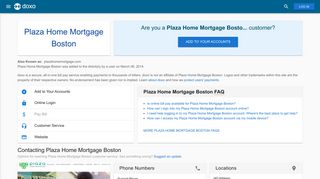 Plaza Home Mortgage Boston: Login, Bill Pay, Customer Service and ...
