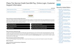 Plaza Tire Service Credit Card Bill Pay, Online Login, Customer ...