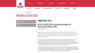 PLDT, ePLDT firm up partnership for Microsoft Office 365 - Pldt.com