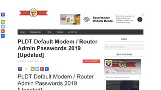PLDT Default Modem / Router Admin Passwords 2019 [Updated]