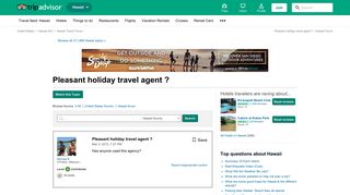 Pleasant holiday travel agent ? - Hawaii Forum - TripAdvisor
