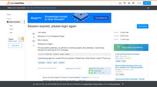 Session expired, please login again - Stack Overflow