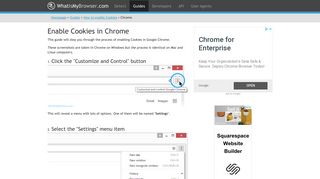 Enable Cookies in Chrome - WhatIsMyBrowser.com