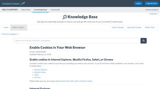 Enable Cookies in Your Web Browser