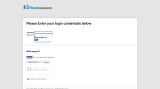 Please Enter your login credentials below — theofflineassistant.com