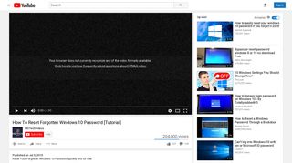 How To Reset Forgotten Windows 10 Password [Tutorial] - YouTube