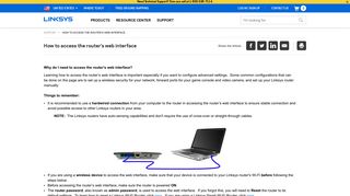 Linksys Official Support - How to access the router's web interface