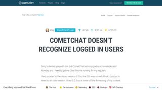 CometChat Doesn't Recognize Logged In Users - WPMU Dev