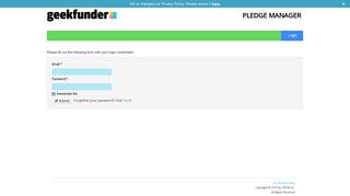 Pledge Manager - Login Site