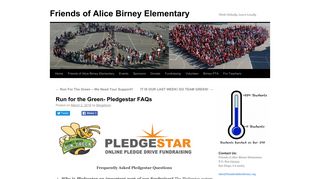 Run for the Green- Pledgestar FAQs | Friends of Alice Birney Elementary