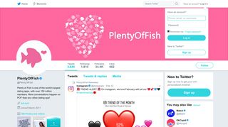 PlentyOfFish (@PlentyOfFish) | Twitter