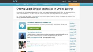 Ottawa Online dating chat, Ottawa match, Ottawa Singles ... - POF.com