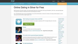 Silver Dating - Silver singles - Silver chat at POF.com™
