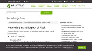 How to log in and log out of Plesk