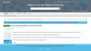 Resolved - How to change the Plesk Control Panel URL | Plesk Forum