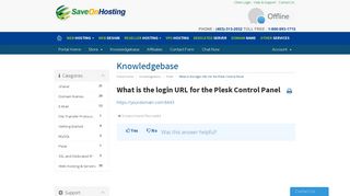 What is the login URL for the Plesk Control Panel - Knowledgebase ...