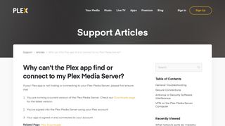 Why can't the Plex app find or connect to my Plex Media Server? | Plex ...