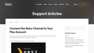 Connect the Roku Channel to Your Plex Account | Plex Support