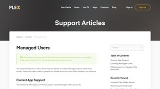 Managed Users | Plex Support