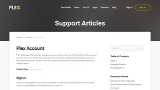 Plex Account | Plex Support