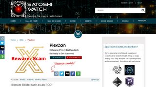 PlexCoin - Satoshi Watch