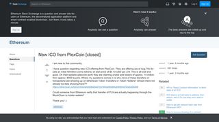 etherscan - New ICO from PlexCoin - Ethereum Stack Exchange