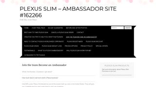 Become a Plexus Ambassador - Plexus Slim