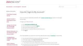 How do I login to My Account? – Plexus Worldwide