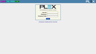 Log-In to Plex Supplier Portal - Plex Manufacturing Cloud