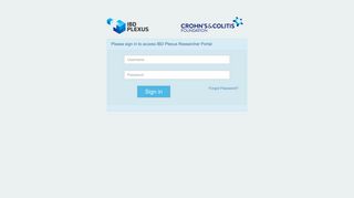 IBD Plexus Portal - Sign-In page