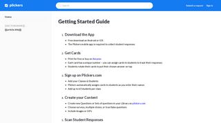 Getting Started Guide – PlickersHelp