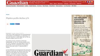 Plipdeco profits decline 57% | The Trinidad Guardian Newspaper
