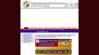 The PLM eMail Portal - Pamantasan ng Lungsod ng Maynila