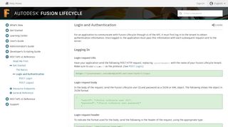 Fusion Lifecycle Help: Login and Authentication