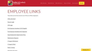 Employee Links - Para Los Niños