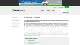 Submission Guidelines - PLOS