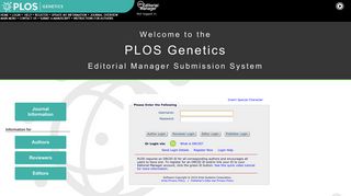 PLOS Genetics - Editorial Manager