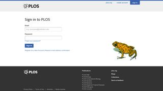 Sign in to PLOS