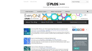 Academic Editor Help | EveryONE: The PLOS ONE blog