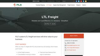 LTL Freight | PLS Logistics Services