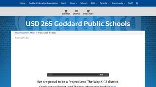 USD 265 - Goddard Public Schools - Project Lead The Way