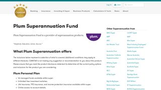 Plum Superannuation Fund: Review & Compare Super Funds - Canstar