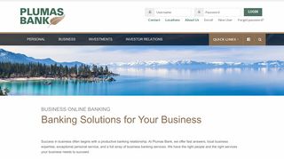 Business Online Banking | Plumas Bank